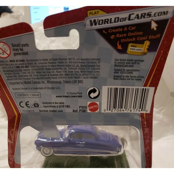 B1-2009 DISNEY PIXAR THE WORLD OF CARS "DOC HUDSON" CAR #11 NEW FACTORY SEALED! - Picture 2 of 3